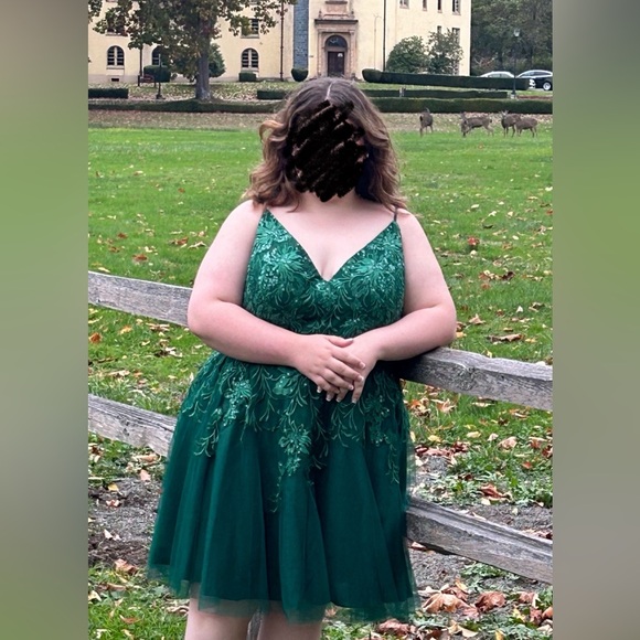 JJs House Dresses & Skirts - Dark Green Homecoming Dress